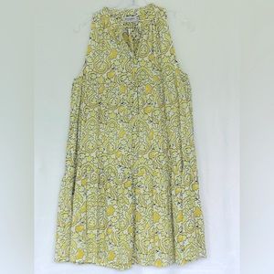 Olivia James The label, yellow print, Sz XS, NWOT, sleeveless dress